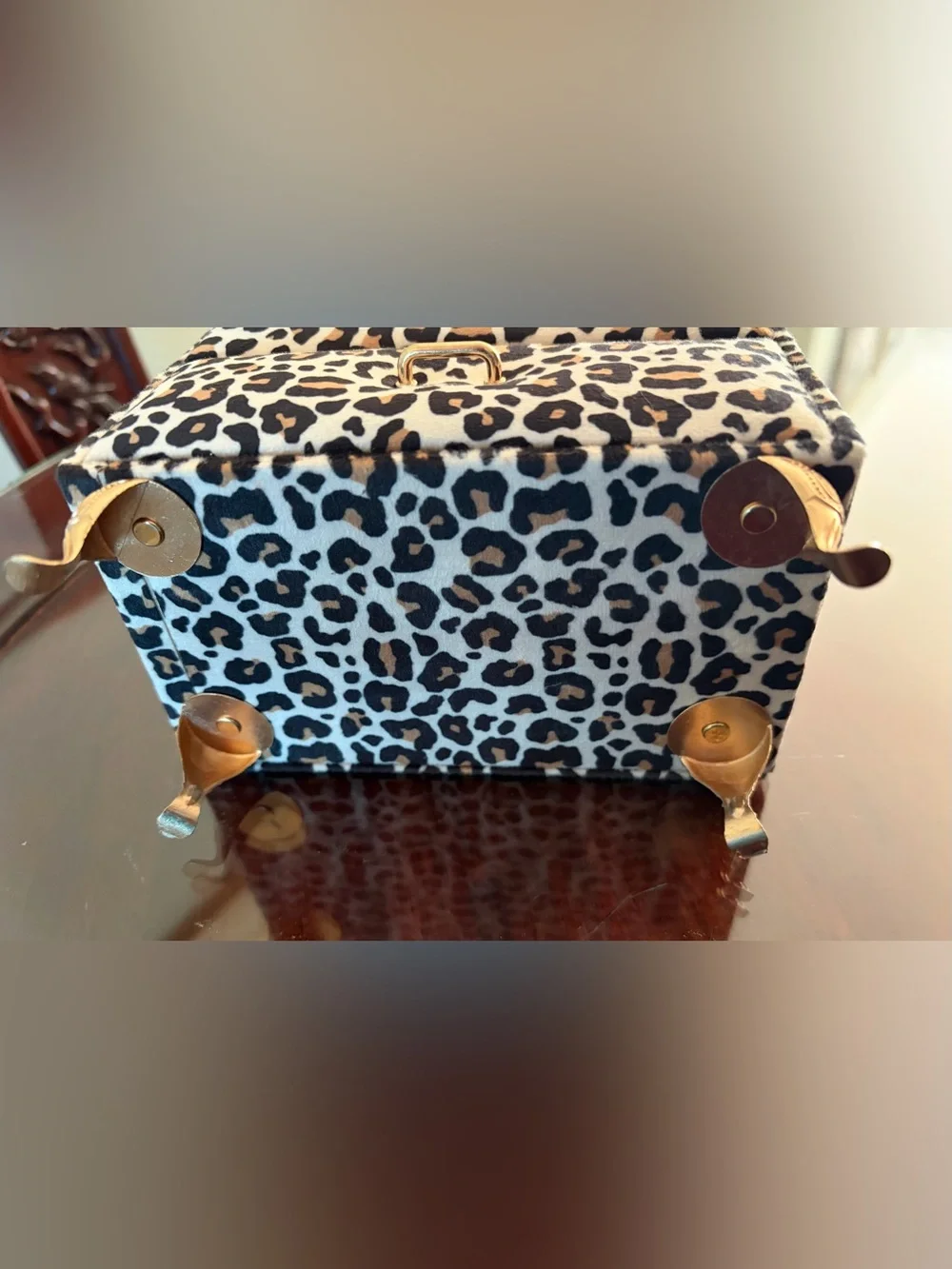 Leopard Print 3-Drawer Jewelry Organizer NWT
